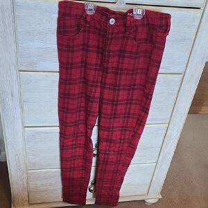 Women's Red Plaid Jegging